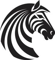 elegant Zebra Briefmarke Symbol Regal gestreift Majestät Symbol vektor