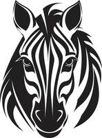 das anmutig Zebras Leise Streifen schwarz und Weiß Safari Symbol vektor