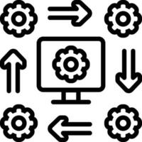 Liniensymbol für Workflow vektor