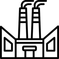 Liniensymbol für Fabrik vektor