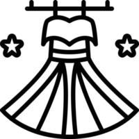 Liniensymbol für Kleid vektor