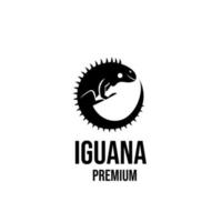 iguana logotyp ikon design illustration vektor