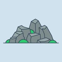 rock hill vektor ikon illustration