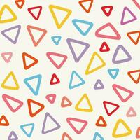 färgrik pastell triangel sömlös mönster.a vibrerande och glad sömlös mönster med färgrik pastell trianglar på en vit bakgrund. vektor