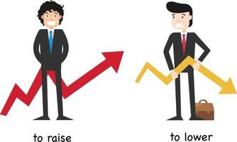 Gegenteil von Vektorillustration anheben und absenken vektor