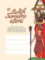 batak norr sumatera indonesien kultur illustration design aning vektor