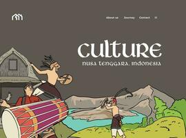 Westen nusa Tenggara Indonesien Kultur Illustration Design Idee vektor