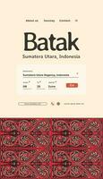 Batak Illustration Design Layout Vorlage Hintergrund vektor