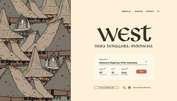 Indonesien nusa Tenggara Design Layout Idee zum Sozial Medien oder Veranstaltung Hintergrund vektor