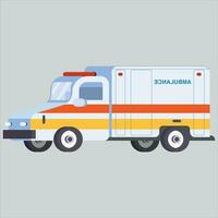 Karikatur Stil Krankenwagen Symbol Design Illustration. Gesundheit und Krankenhäuser. geeignet zum Landung Seiten, Banner, Flyer, Aufkleber, Tapeten, Hintergründe vektor
