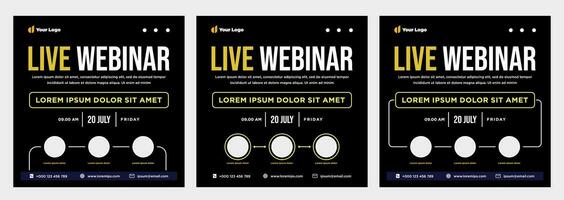 digital marknadsföring leva webinar och företags- social media eller mall baner vektor