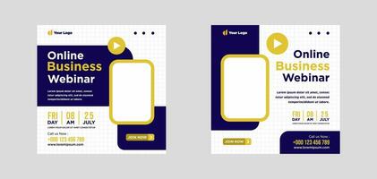 digital marknadsföring leva webinar och företags- social media eller mall baner vektor
