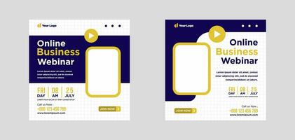 digital marknadsföring leva webinar och företags- social media eller mall baner vektor