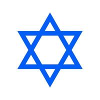 das jüdisch Religion Symbol Vektor Symbol.