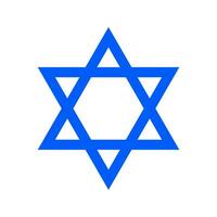 de jewish religion symbol vektor ikon.