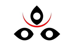 drei Augen von Herr Durga Vektor Symbol.