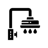 Dusche Glyphe Symbol. Vektor Symbol zum Ihre Webseite, Handy, Mobiltelefon, Präsentation, und Logo Design.