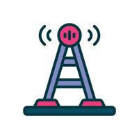 Antenne gefüllt Farbe Symbol. Vektor Symbol zum Ihre Webseite, Handy, Mobiltelefon, Präsentation, und Logo Design.