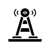 Antenne Glyphe Symbol. Vektor Symbol zum Ihre Webseite, Handy, Mobiltelefon, Präsentation, und Logo Design.