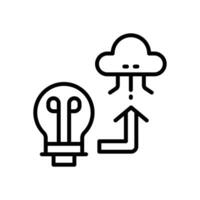 kreativ Wolke Linie Symbol. Vektor Symbol zum Ihre Webseite, Handy, Mobiltelefon, Präsentation, und Logo Design.