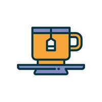 Teetasse gefüllt Farbe Symbol. Vektor Symbol zum Ihre Webseite, Handy, Mobiltelefon, Präsentation, und Logo Design.