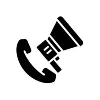 Telefon Glyphe Symbol. Vektor Symbol zum Ihre Webseite, Handy, Mobiltelefon, Präsentation, und Logo Design.