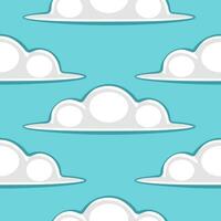 Vektor Muster mit Wolken im Gekritzel Karikatur Stil.