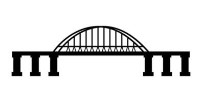 de bro med ett båge. svart silhuett. platt enkel illustration. vektor