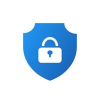 Blau Schild sperren Symbol. Blockierung unerwünscht Websites und Schutz gegen Viren und hacken mit verpflichtend Benutzer prüfen und Vektor Firewall