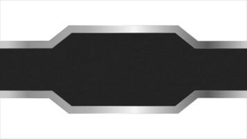 Chrom geometrisch schwarz Streifen Hintergrund. metallisch Silber Muster mit industriell Design zum Technik futuristisch Vektor Banner