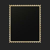 Foto ram med sågtandad prydnad. guld tom kvadrater för bilder och målningar med realistisk design element med omedelbar vektor utveckling