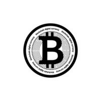 bitcoin gyllene mynt. BTC digital valuta tecken vektor