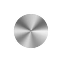 Metall radial Gradient Kreis Abzeichen. metallisch Kreis vektor