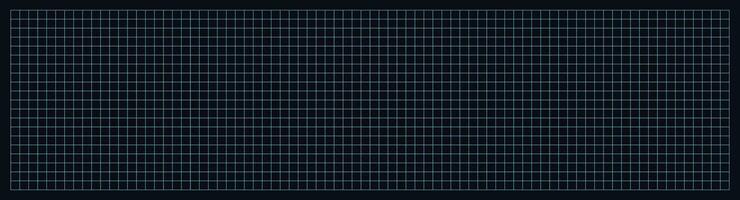 digital rutnät med kvadrater bakgrund. grafisk tom svart mall med blå rader för utarbetande och teknisk design med millimeter vektor markeringar