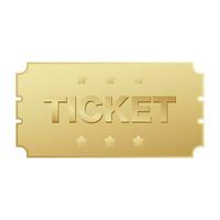 Prämie Fahrkarte mit Sterne Vorlage. Coupon zum gehen zu Kino und Konzert mit bezahlt Zugriff zu Unterhaltung Tagungsort und Marketing Rabatt Vektor Konzept