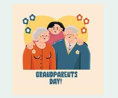 Großeltern Tag Gruß Karte Illustration vektor
