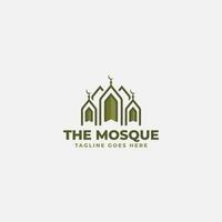 moské logotyp design vektor illustration mall, islamic logotyp design mall, begrepp design, kreativ symbol, ikon