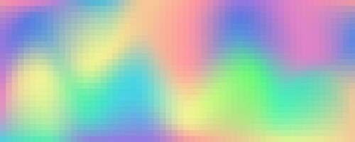 pixel fyrkant regnbåge mönster. abstrakt vågig lutning mosaik- bakgrund. vektor rutnät textur. Färg geometrisk sömlös holografiska skriva ut