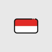 Indonesiens flaggikon vektor