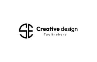 brev se logotyp design vektor mall kreativ design
