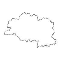 vitebsk Region Karte, administrative Aufteilung von Weißrussland. vektor