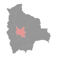 Cochabamba Abteilung Karte, administrative Aufteilung von Bolivien. vektor