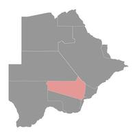 Kweneng Kreis Karte, administrative Aufteilung von Botswana. vektor