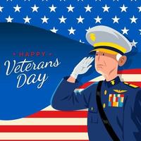 Happy Veterans Day Konzept vektor