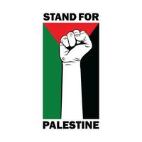 Palästina Flagge Vektor Illustration mit Hand Zeichen und Symbol. Stand zum Palästina Vorlage, Banner, Poster Design.
