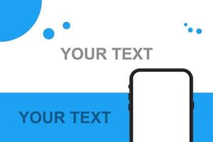 din text här. smartphone, abstrakt bakgrund. vektor i platt design