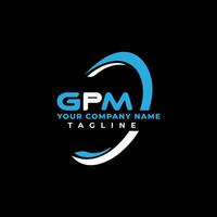 gpm Brief Logo kreativ Design mit Vektor Grafik, gpm einfach und modern Logo. gpm luxuriös Alphabet Design Profi Vektor