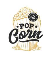 Popcorn Retro-Emblem vektor