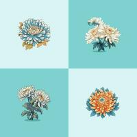 Chrysantheme Vektor Clip Kunst Illustration