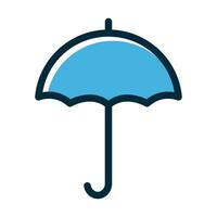 paraply vektor tjock linje fylld mörk färger ikoner för personlig och kommersiell använda sig av.